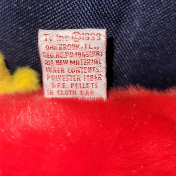 Ty Large Plush Beanie Buddy Jabber the Parrot 9 Inch MWMT Tropical Bird 1999 VTG - Picture 5 of 6